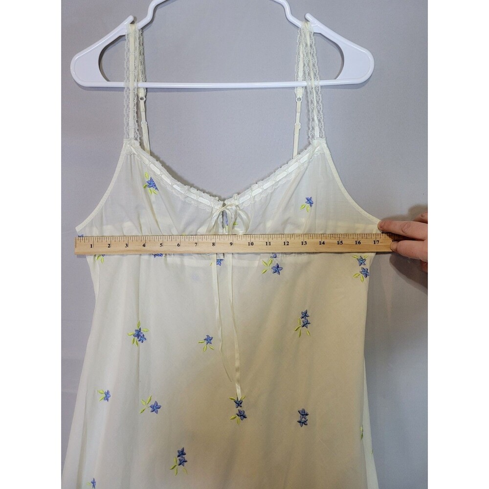 Y2K Victorias Secret Floral Long Slip Dress Large Cottagecore Coquette Prairie - Picture 11 of 16